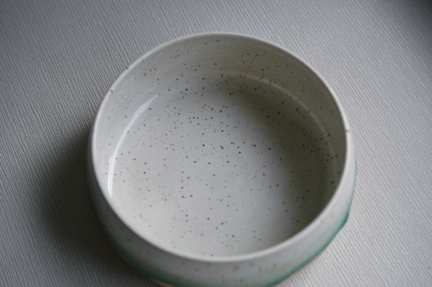 Napf/ Schale weiß/grün (größer)