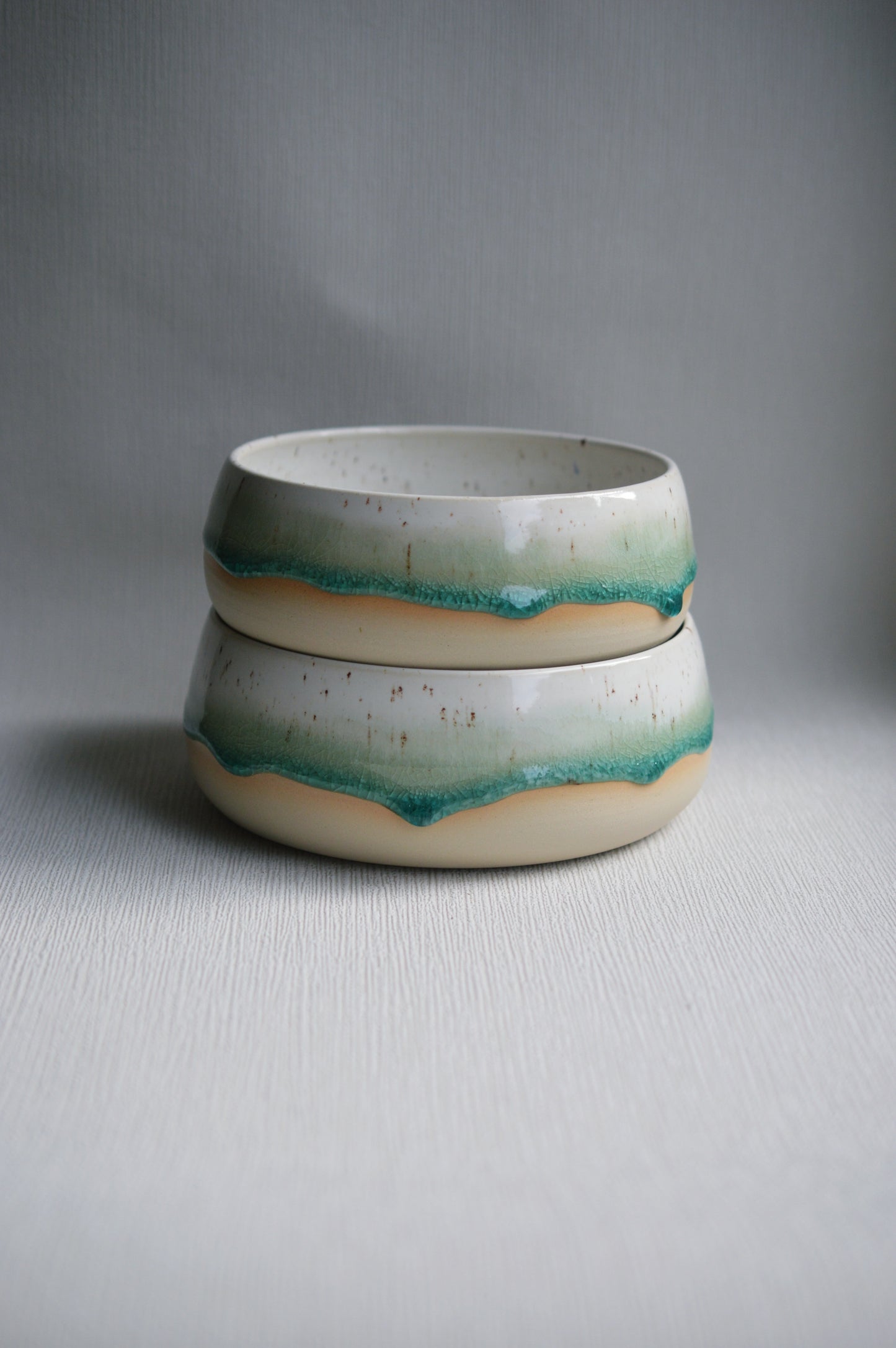 Napf/ Schale weiß/grün (kleiner)