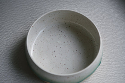 Napf/ Schale weiß/grün (kleiner)