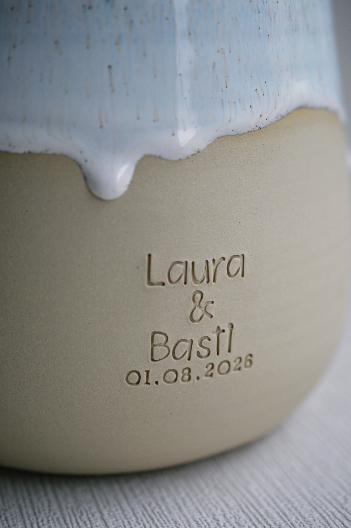 Hochzeitsgeschenk Vase personalisiert