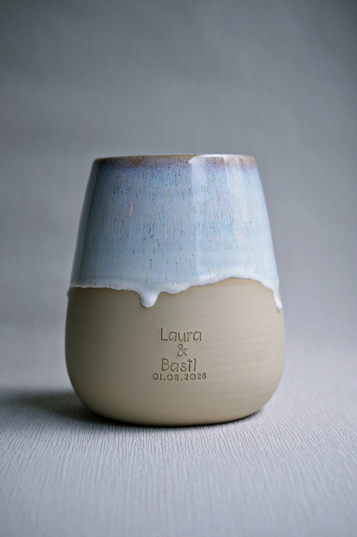 Hochzeitsgeschenk Vase personalisiert