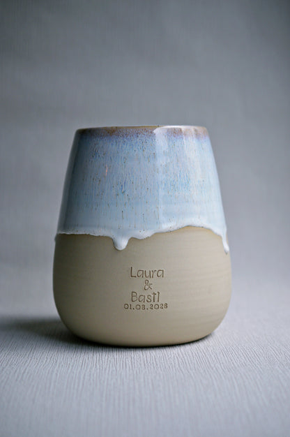 Hochzeitsgeschenk Vase personalisiert