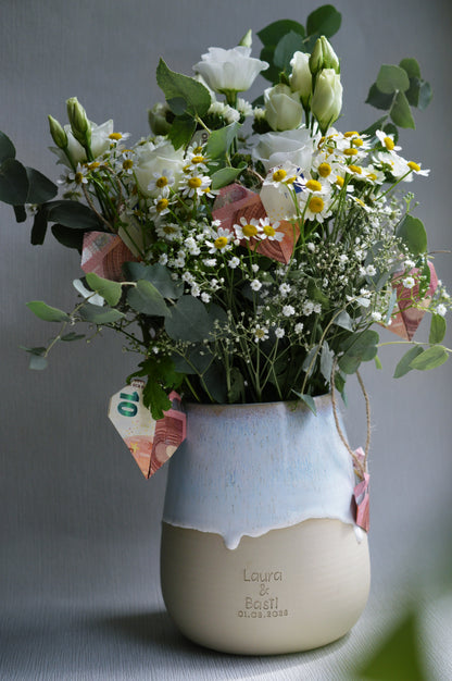 Hochzeitsgeschenk Vase personalisiert